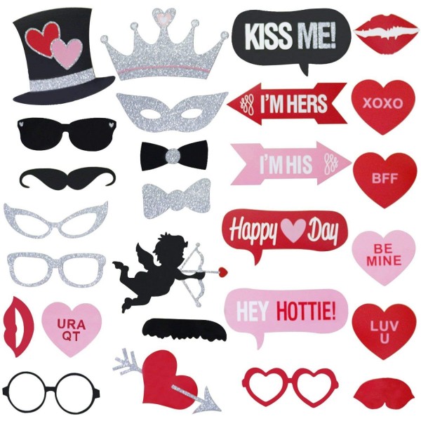 Funny Valentine's Day - Valentine Day Photo Booth Props Kit Party ...