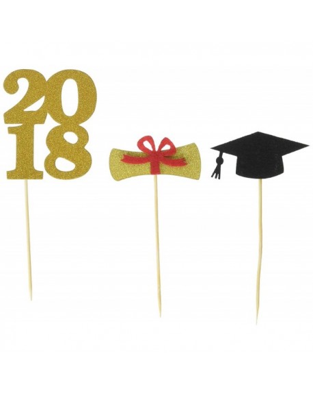 15 pcs Graduation Theme Party Cupcake Topper Picks 2018 - 1 - CL18C3SAT7U