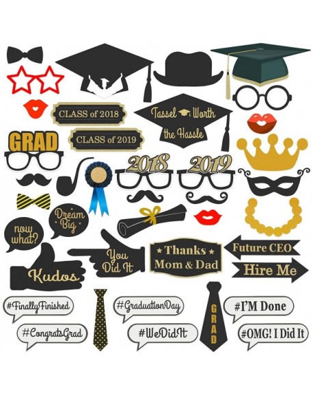 38-Piece Class of 2018/2019 Graduation Party Supplies Photo Booth ...