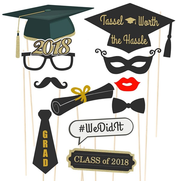 38-piece Class Of 2018 2019 Graduation Party Supplies Photo Booth 