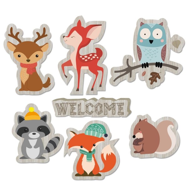 Woodland Animals Party Supplies - Six Kinds of Animal Shaped ...