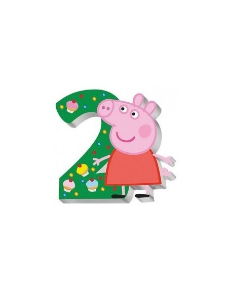 Cake Cupcake Topper Candle 2 Years Peppa Pig Baking Dessert Decorations ...