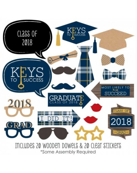 Grad Keys to Success - 2018 Graduation Photo Booth Props Kit - 20 Count ...