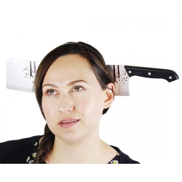 4-Pack Scary Halloween Horror Headbands - Realistic Bloody Cleaver ...