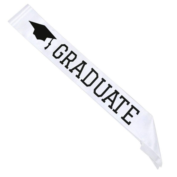 Graduate Sash - Graduation Sash - Graduation Party Supplies - White ...