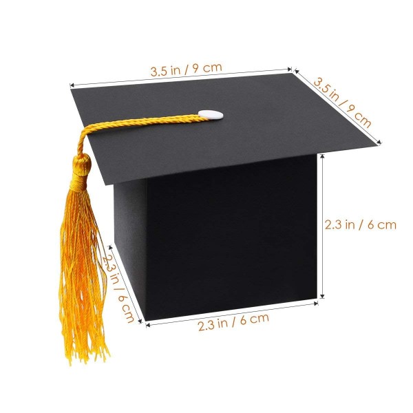 10PCS Funny Graduation Doctoral Cap Shaped Paper Graduation Candy Treat ...