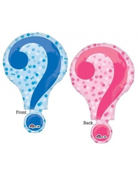 Gender REVEAL Large Question Mark Party BABY Shower BOY or GIRL Mylar ...