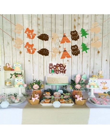 Woodland Creatures Cake Topper Forest Animal Friends Themed Baby Shower ...