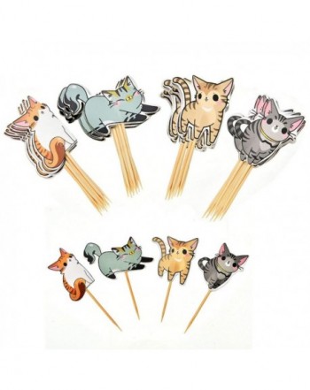 V fox Cupcake Toppers Birthday Decorations