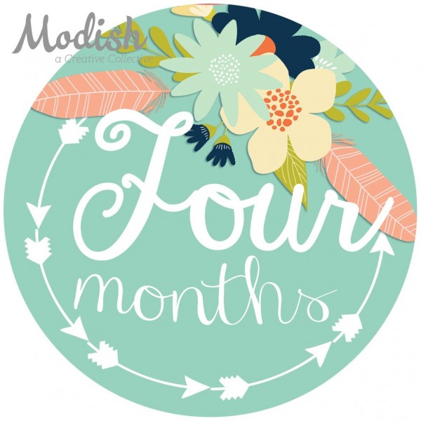 12 Monthly Baby Stickers - Tribal - Flowers - Feathers - Arrows - Pink ...