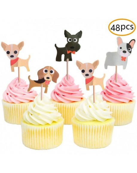 Dog Cupcake Toppers-Puppy Cupcake Toppers-Pet Theme Baby Shower ...