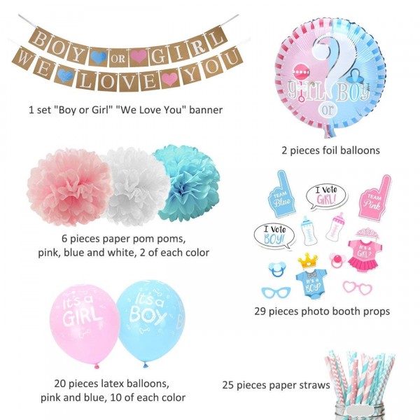 Gender Reveal Party Decorations Boy Or Girl Gender Reveal Balloons 