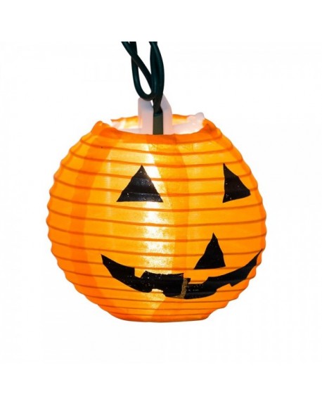 UL 10-Light Pumpkin Lantern Light Set - Black - C411JJRQUGZ