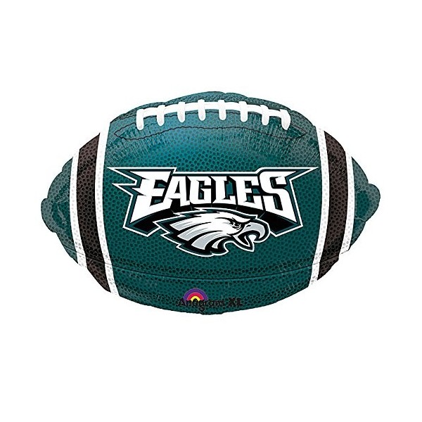 Patriots Vs Eagles Face Off Football Mylar Bouquet 6pc Balloon Pack ...