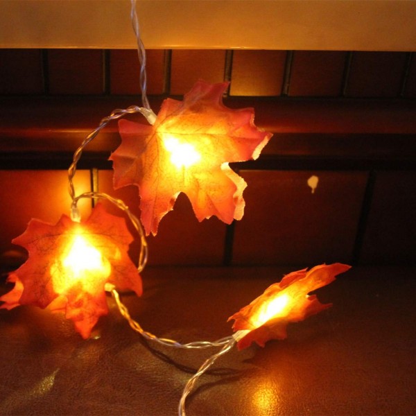 Remote Control Lighted Fall Garland-Thanksgiving Decorations Battery ...