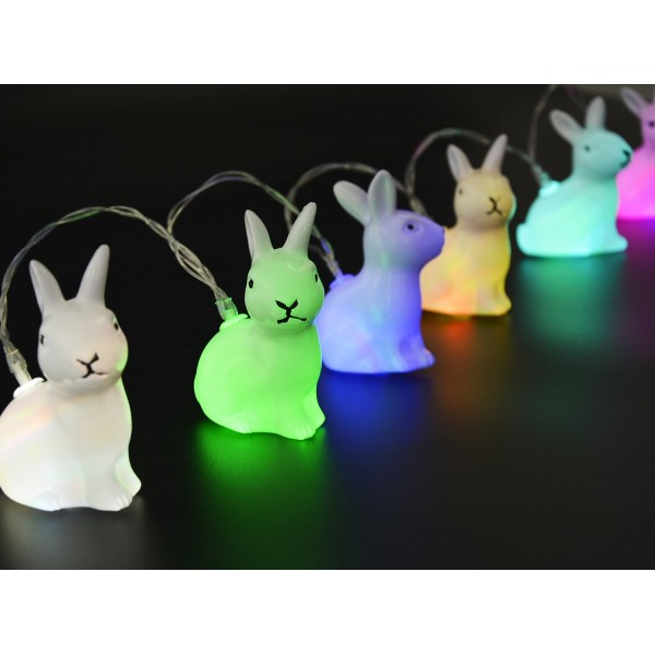 Easter Bunny LED Night Light - Easter Rabbit String Lights Bunny Shaped ...