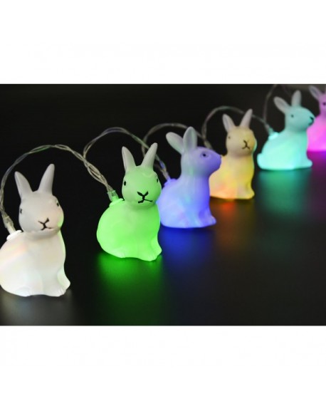 Easter Bunny Led Night Light - Easter Rabbit String Lights Bunny Shaped 