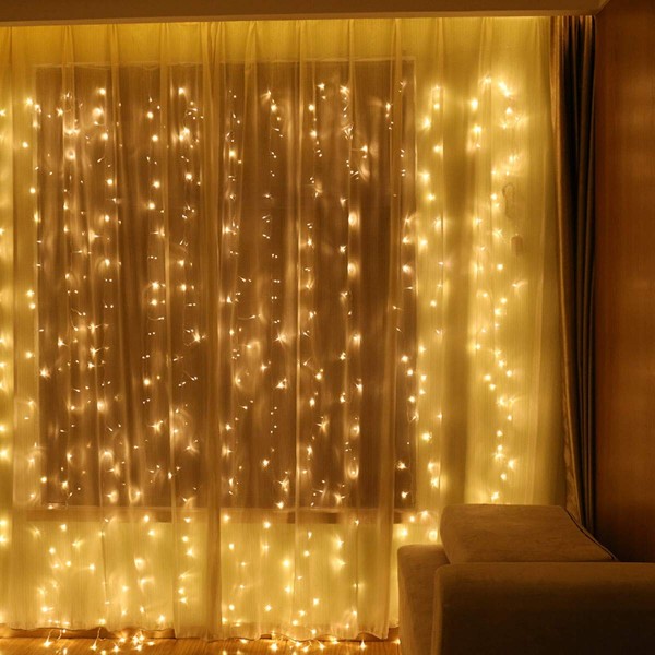 Window Curtain String Light 300 LED Curtain Light for Wedding Party ...