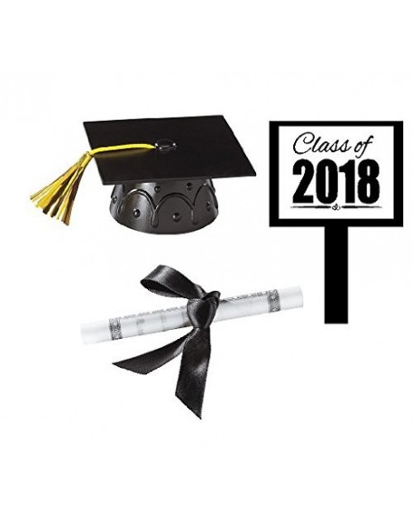 Mini Graduation Cap/Hat Toy Cake Decoration Food Topper & Centerpiece ...