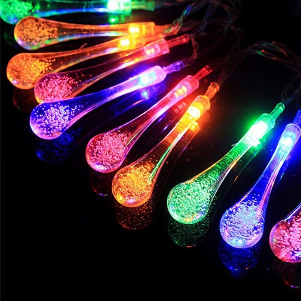 Solar String Lights - 16.5 FT 30 LED Multi Color Outdoor Waterproof ...