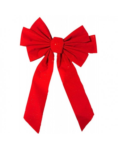 Christmas Holiday Large Red Velvet Bow With Glitter 20