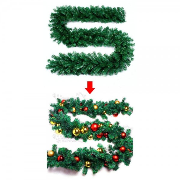 9 Feet Christmas Garland Decorations Outdoor Indoor Artificial Pine ...