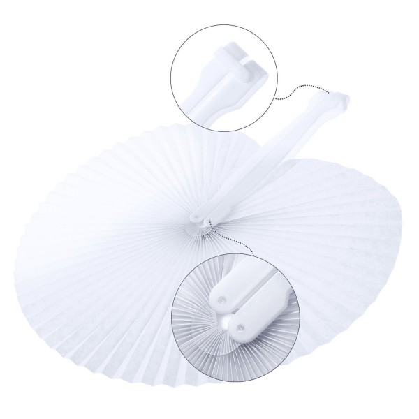 48 Pack Folding Paper Fans Round Accordion Folded Fans Handheld ...