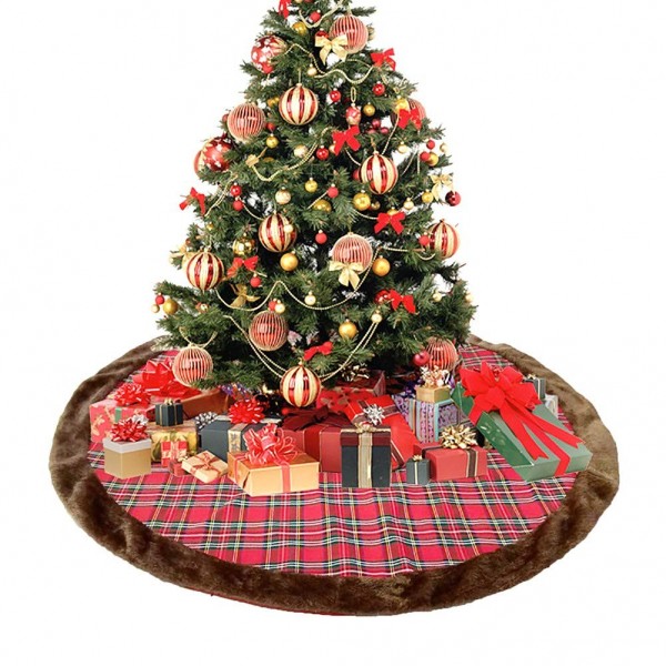 pink plush tree skirt