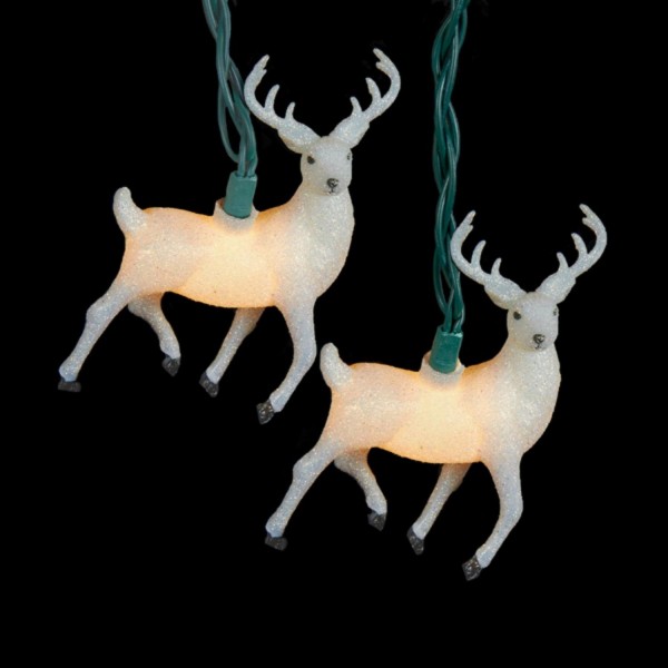 Winter Glittered Reindeer Novelty Christmas