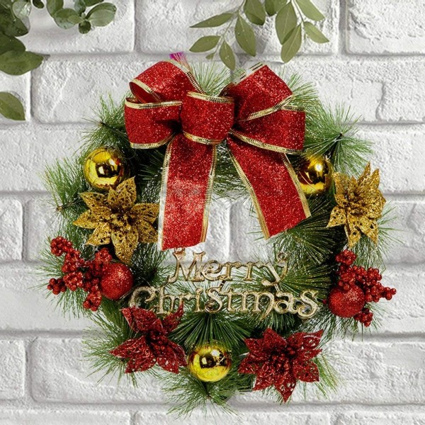 Small Christmas Wreath for Front Door Wall Windows Artificial ...