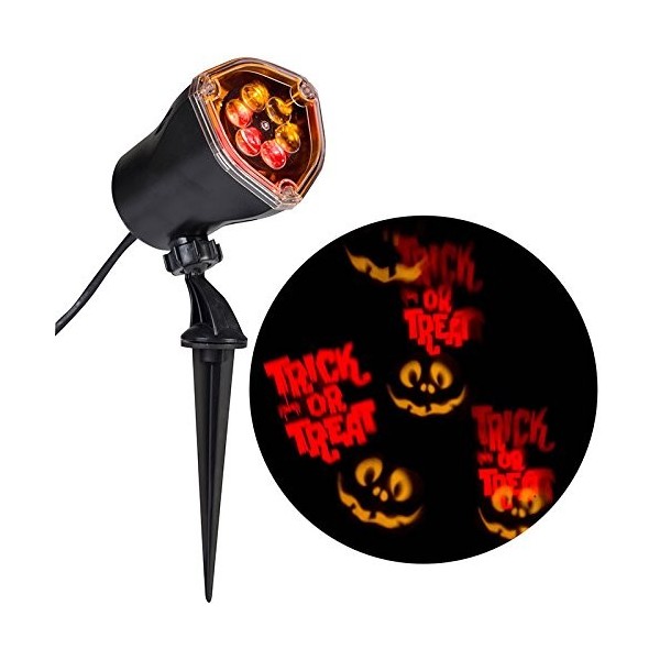 Lightshow Projection-Whirl-a-Motion-Trick or Treat Cat (Orange/Red ...