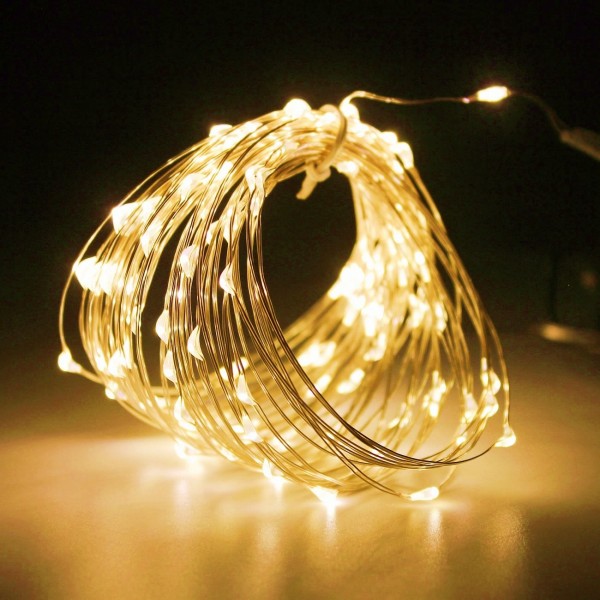 400 LED 132ft Silver Copper Wire String Fairy Lights 8 Modes with Low ...