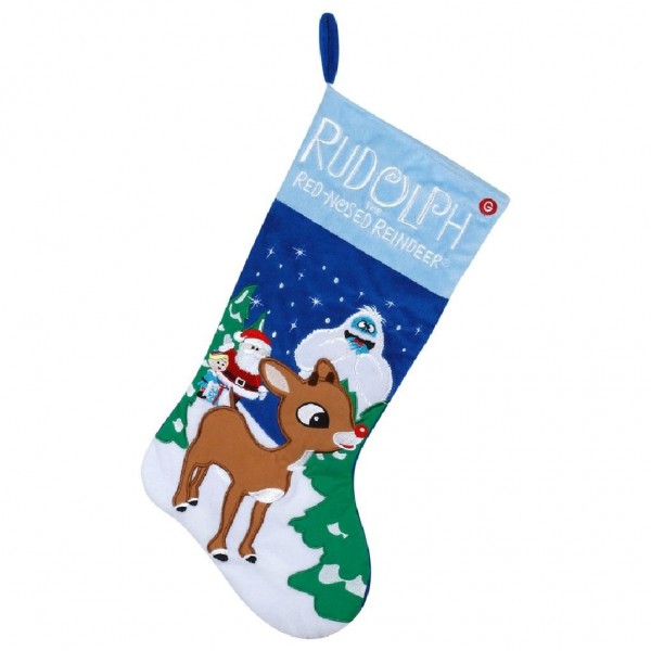 Gemmy Red Nosed Reindeer Christmas Stocking