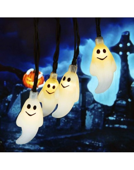 Solar LED String Light Halloween Decorations Lights - 30 LED Warm White ...