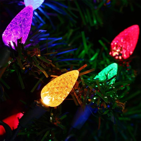 C6 Bulbs Christmas Lights 50 LED 16ft Strawberry String Light - Fairy ...