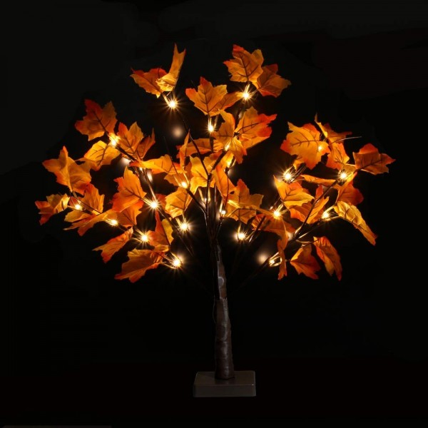 Thanksgiving Decorations Table Lights - Thanksgiving Maple Leaves ...