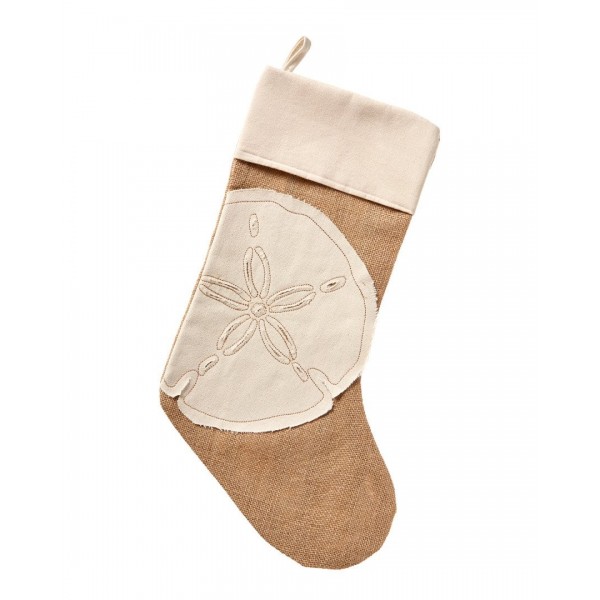 Coastal Appliqued Christmas Holiday Stocking