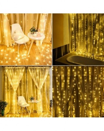 Curtain Lights 600 LEDs String Lights 8 Modes 6 x3M IP68 Waterproof ...