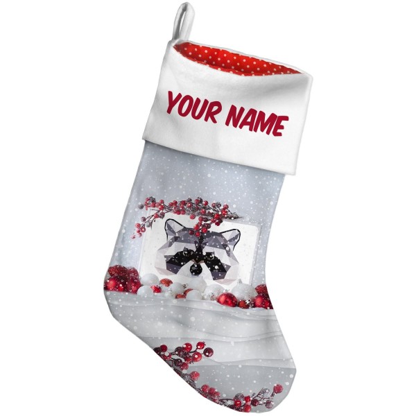 NEONBLOND Christmas Stocking Geometric Raccoon