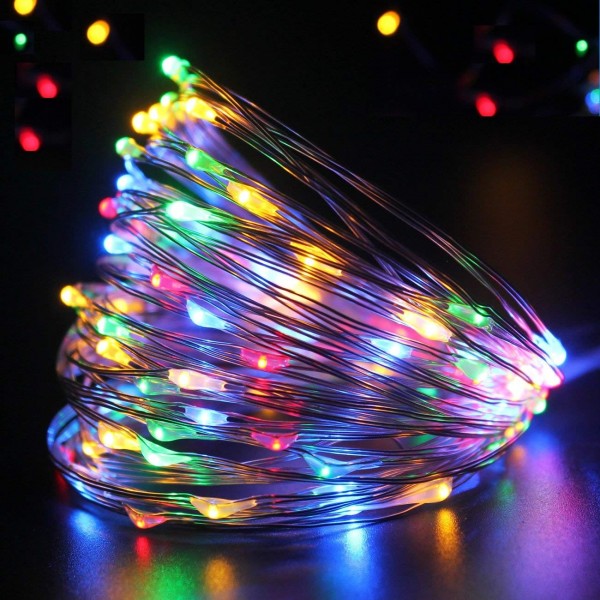 400 LED 132ft Silver Copper Wire String Fairy Lights 8 Modes with Low ...