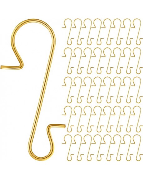 Christmas Tree Hooks Ornament Hanging Hooks Xmas S-Shaped Hangers(Gold-320) - CT18L2000NZ