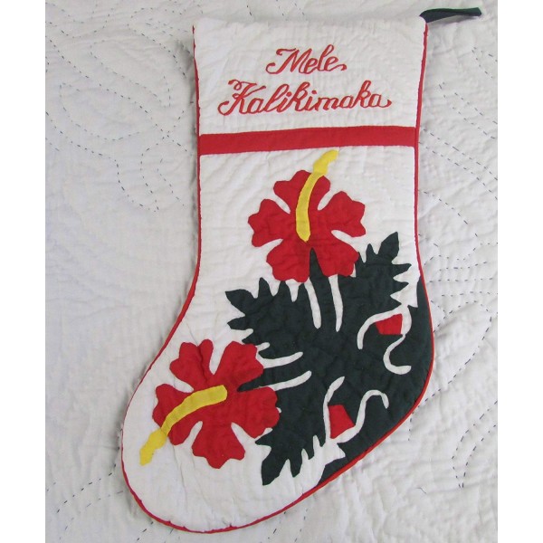 Hawaiian quilted appliqued Christmas Stockings