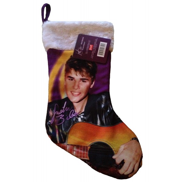 Justin Bieber Christmas Stocking Purple