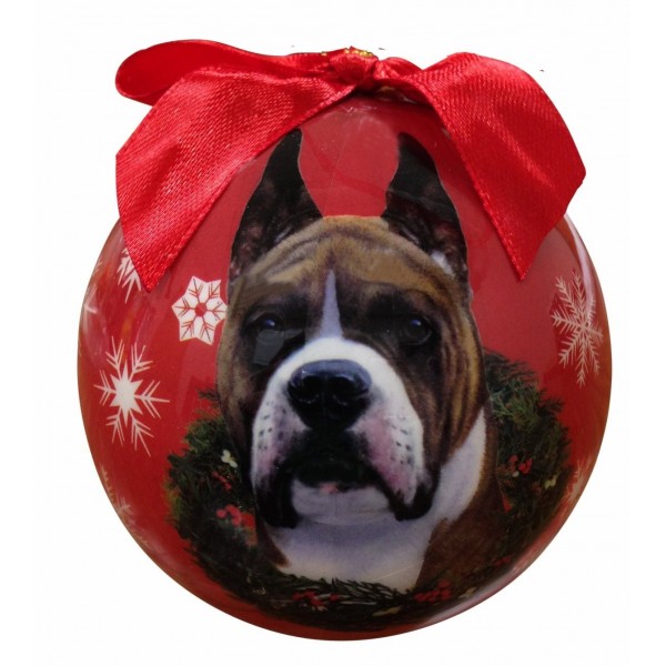 Boxer Christmas Ornament Shatter Personalize