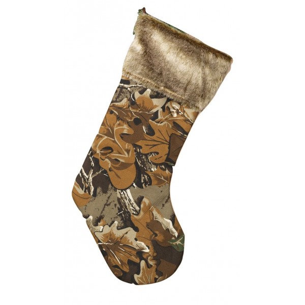 Camouflage Christmas Stocking Plush Faux