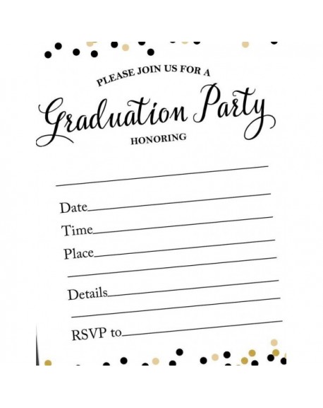 50 Graduation Invitations and Envelopes (Large Size 5x7) - CF12O1TLQZI