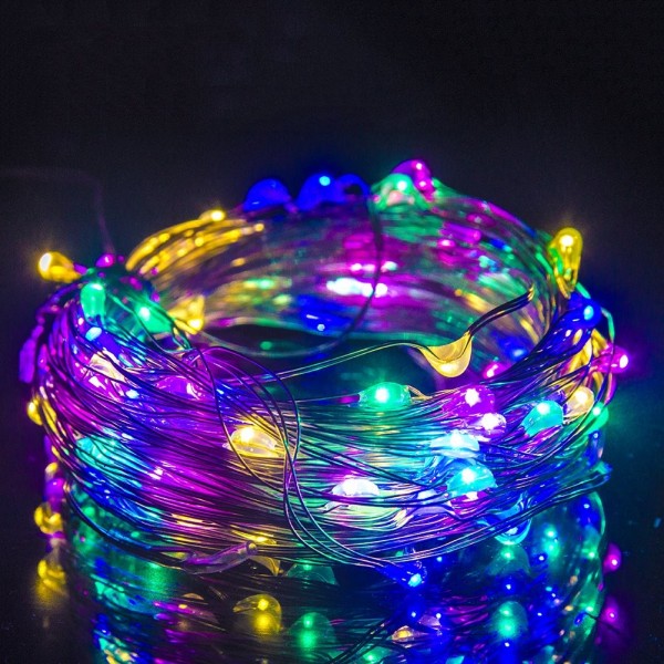 LED String Lights 33ft 10m 100 Waterproof Valentines Decorative Fairy ...