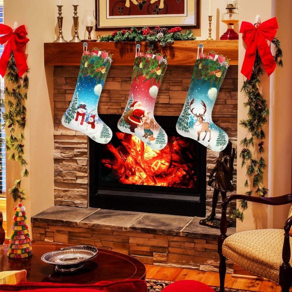 3 Pack Christmas Stockings - 18