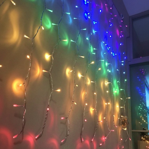 Fefelightup Rainbow Curtain Lights Fairy Lights Icicle Lights Fantasy ...