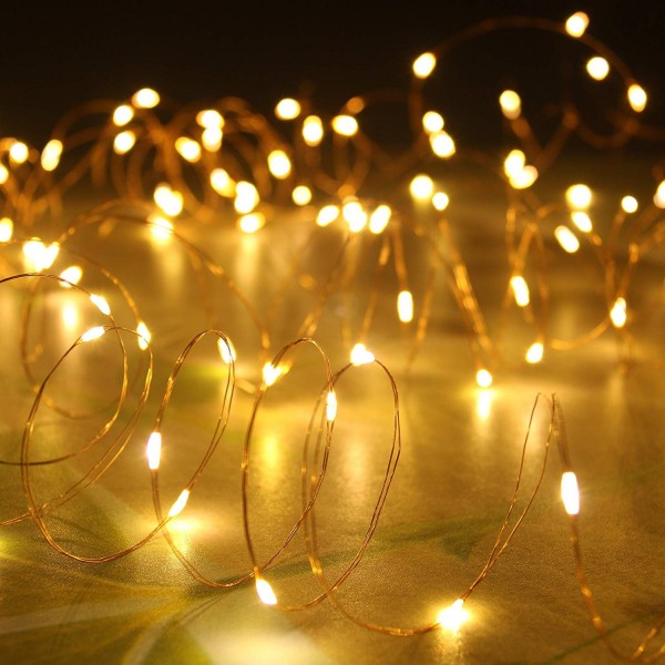 2 Set Fairy String Lights Battery Operated Waterproof 8 Modes Twinkling ...